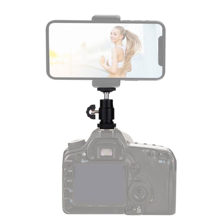 Tête de trépied à griffe froide PULUZ Tête de trépied à vis 1/4 pouce avec verrouillage