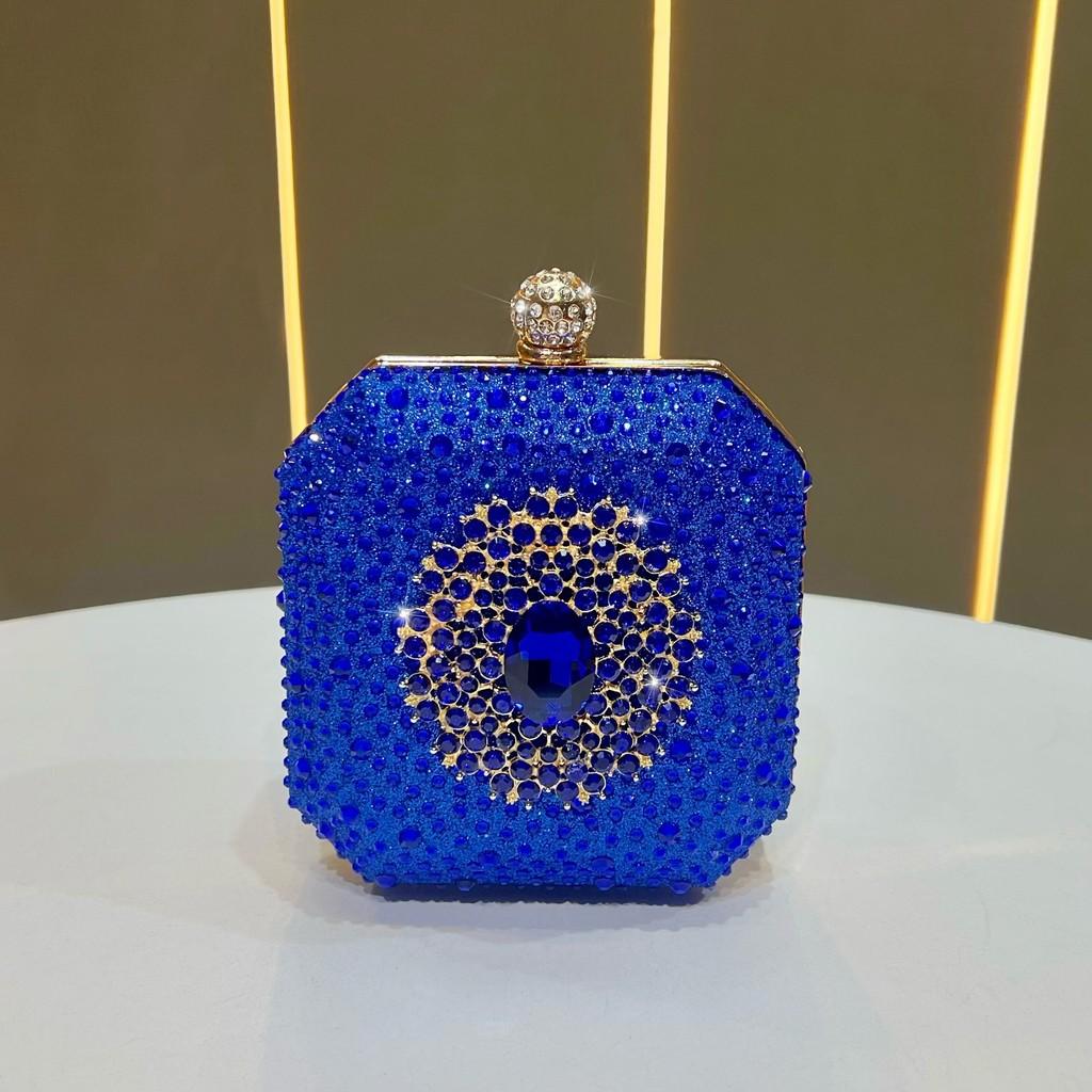 Mini Womens Evening Clutch With Glittering Water Drilled Embellishments For Party And Dinner Events