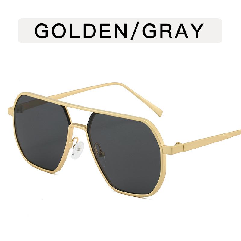 Pilot Shape Men's Sunglasses Double Bridge UV400 Protection Popular Sun Glasses Driving Hiking Sunglasses