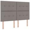 Box Spring Bed with Mattress Taupe 140 x 190 cm Fabric