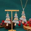 European & American Patchwork Alloy Christmas Tree Earrings for Women - Festive Fashion Party Accessory