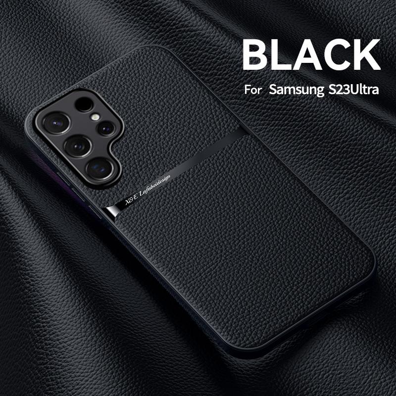 Leather Magnetic Case For Samsung Galaxy S24 S23 S22 S21 Ultra Plus FE A52 A52S A53 A54 A55 A34 A35 A25 M34 Silicone Soft Cover