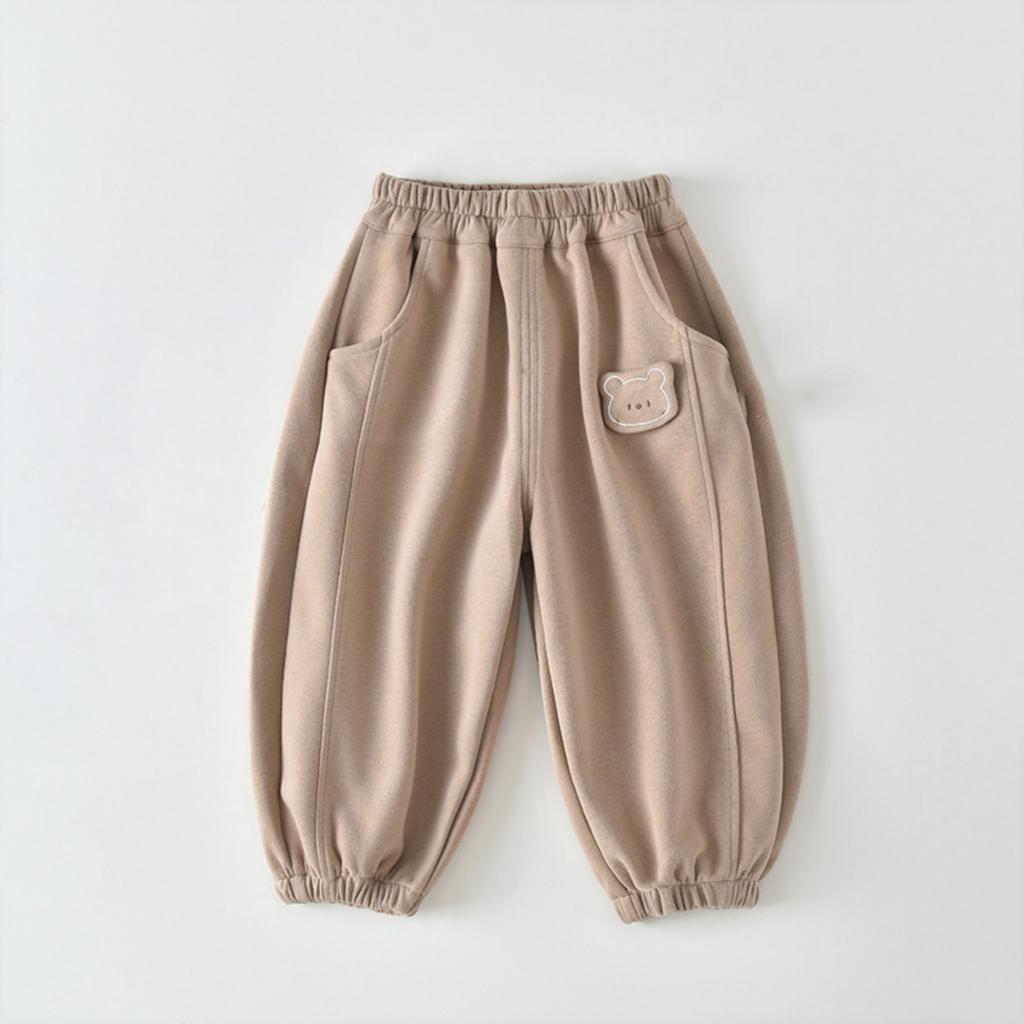 Kids' Stylish Color Sweatpants with Pockets and Elastic Cuffs for Boys and Girls