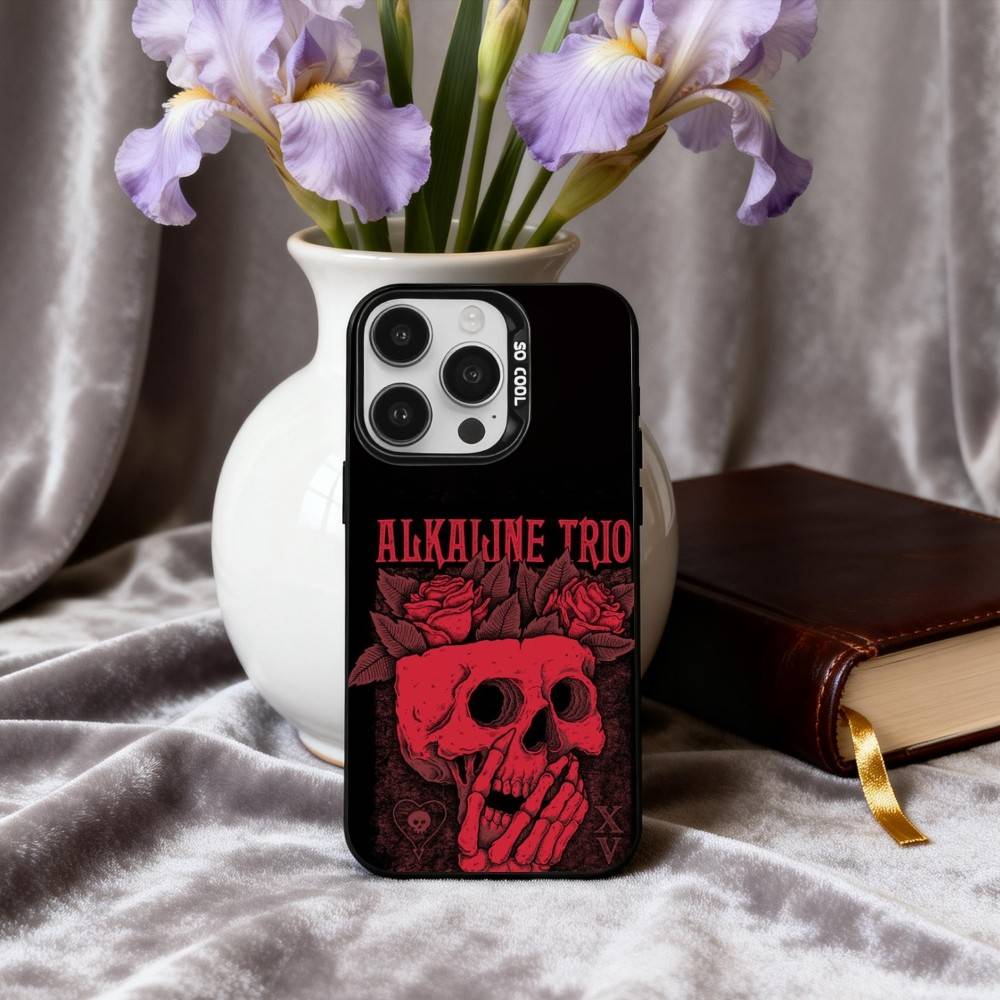 Punk A-Alkaline T-Trio Band Phone Case For iPhone17,16,15,14,13,12,11 Plus,Pro Max Candy Silver Plated Inside Cover