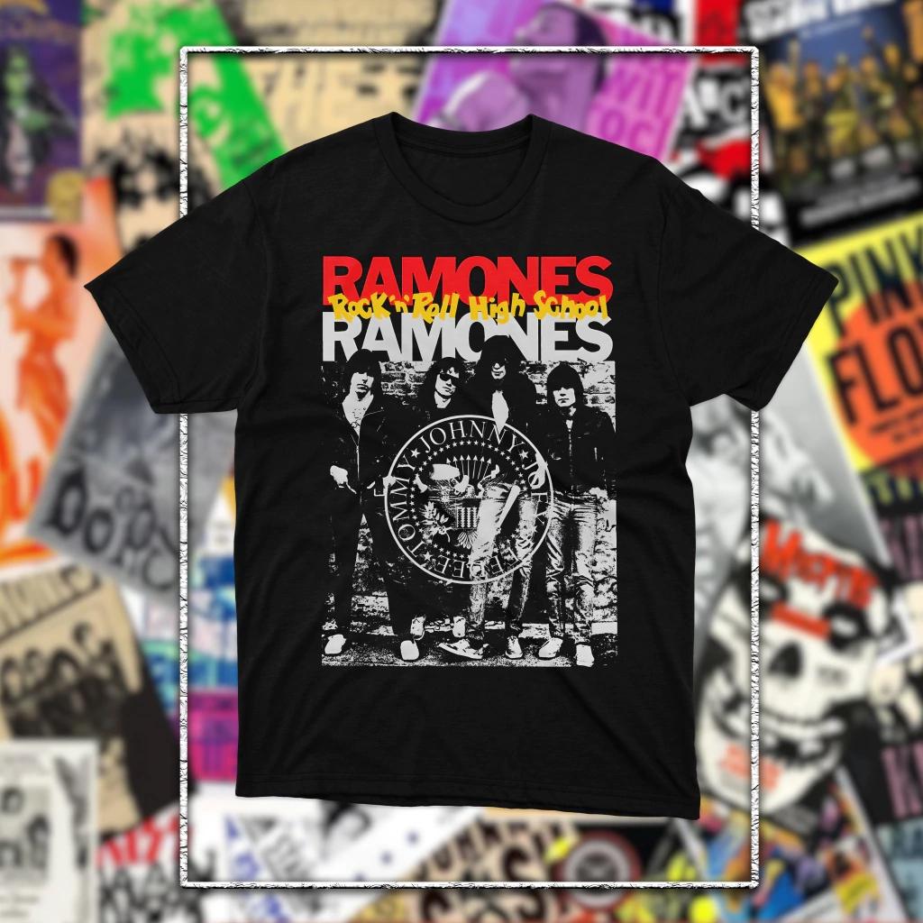 The Ramones Band Punk Rock 50th Anniversary Unisex T Shirt Unisex Cotton Short Sleeve Y2k Oversized Vintage Tee Women Popular Tops