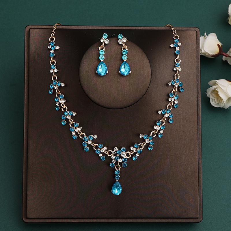 Korean Style Bridal Jewelry Set - Crown, Headband, Earrings, Necklace, & Hair Accessories for Wedding Dresses.