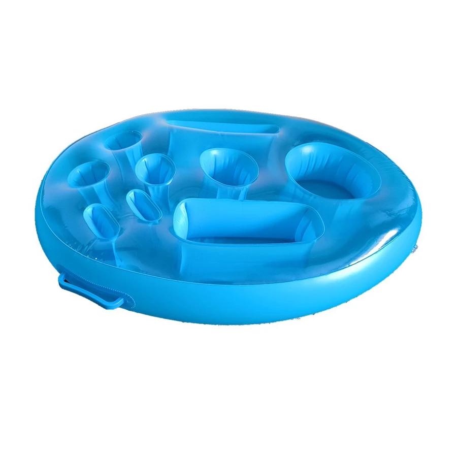 Floating Pool Drink Cooler Inflatable Beverage Holder with Cup Trays for Summer Parties Beach Events Water Fun Activities
