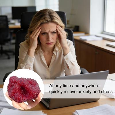 Fake Waxberry Squeeze Toy Stress Relief Crispy Simulated Waxberry Sensory Fidget Toy Decompression Stress Ball Toy