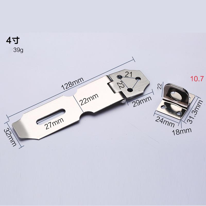 4Pcs Home Drawer Door Safety Padlock Latch Hasp Staple Stainless Steel 2inch Used with 30mm Padlock for Wood Door Cabinet Drawer