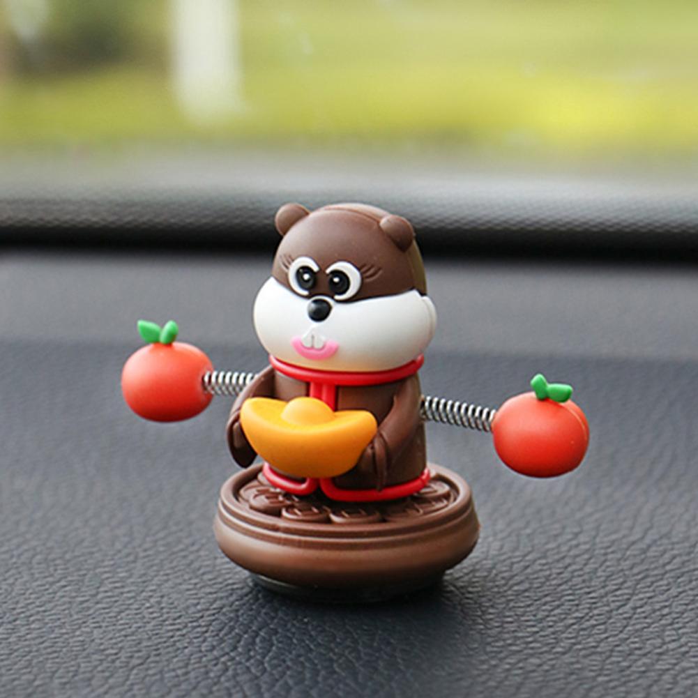 Car Dashboard Decoration Car Dashboard Ornaments Shaking Spring Figurines Lucky Car Decor Accessories Vehicle for Truck