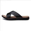 Leather Slippers For Men 2024 New Beach Summer Shoes High Quality Big Size 38-47 Slip On Light Flats Male Flip Flops