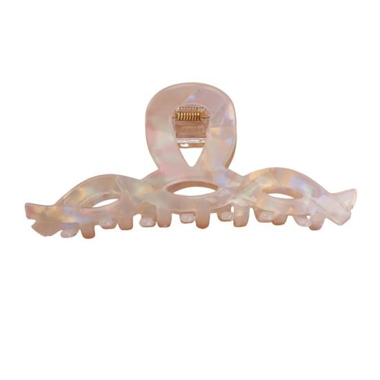 Hair Claw Large Wave Design Back Head Hair Clip Anti-slip Teeth Strong Grip Shark Hair Clip Versatile Hair Accessory