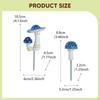 2 Decorative Mushroom-Shaped Garden Stakes for Flower Pots, Small Sculptures, Miniature Figures