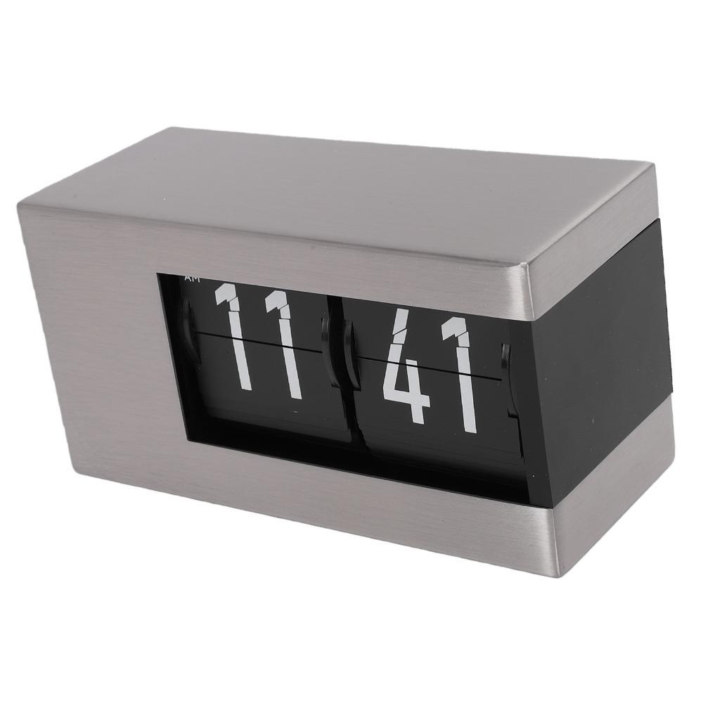 AM PM Indicator Automatic Page Turning Clock 12 Hour Format LED Flip Clock Office Desk