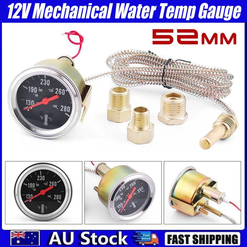 52mm Temperature Gauge Accurate Npt Water Temperature Gauge Mechanical Water Temp Gauge Metal Car Engine Temp Sensor For Car Car