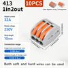 10/20/30PCS 2/3/4/5-Port Assorted Kit Quick Push In Lever Wire Connector Mini Compact Terminal Block 0.08-4mm2 Electrical Wiring