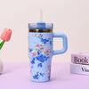 14oz Thermal Coffee Cup Car Cup with Straw Stainless Steel Vacuum Insulated Tumbler Thermal Iced Travel Cup for Outdoor