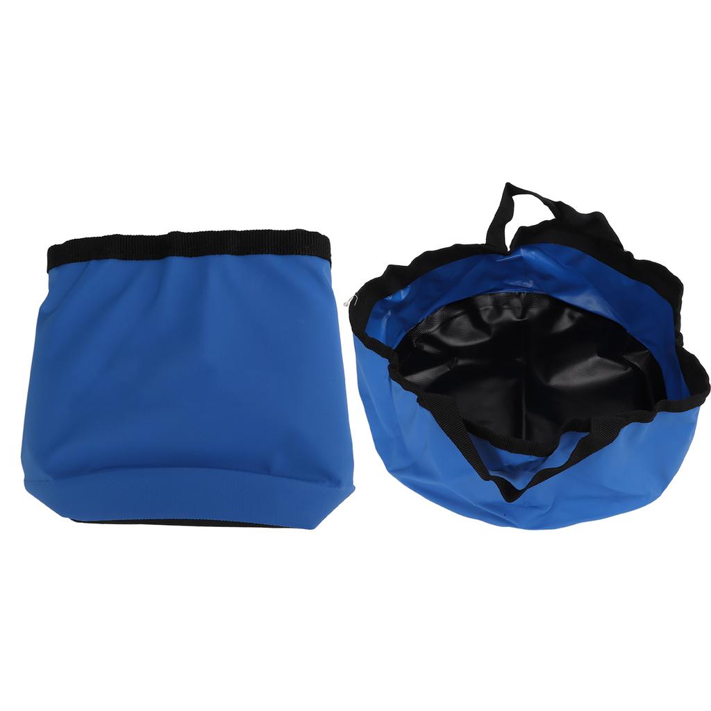 Opvouwbare emmer met handvat Lichtgewicht Opvouwbare Watercontainer Verdikte PVC Wasbak voor Kamperen Wandelen Vissen Blauw 7,5L