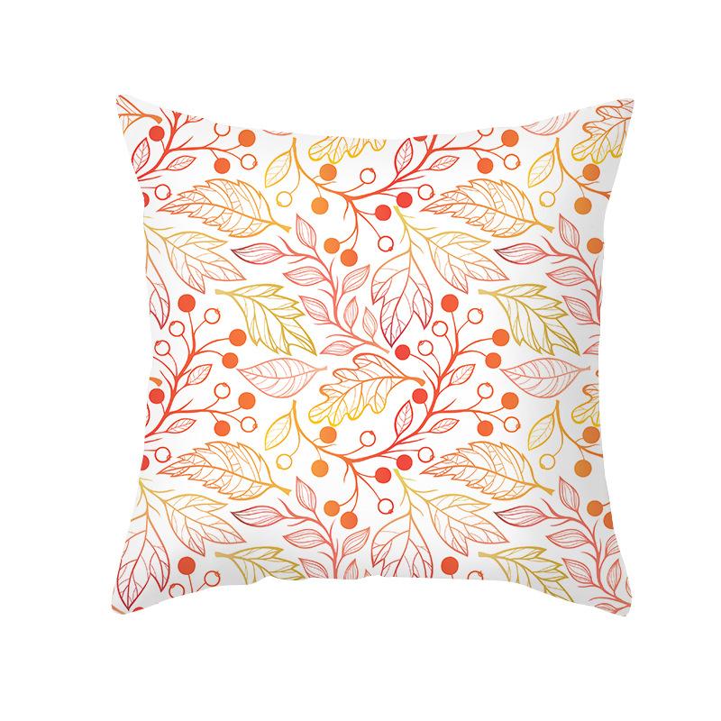 Thanksgiving Day Yellow Pumpkin Sunflower Digital printing short plush pillow covers for sofa office cushion cover home goods