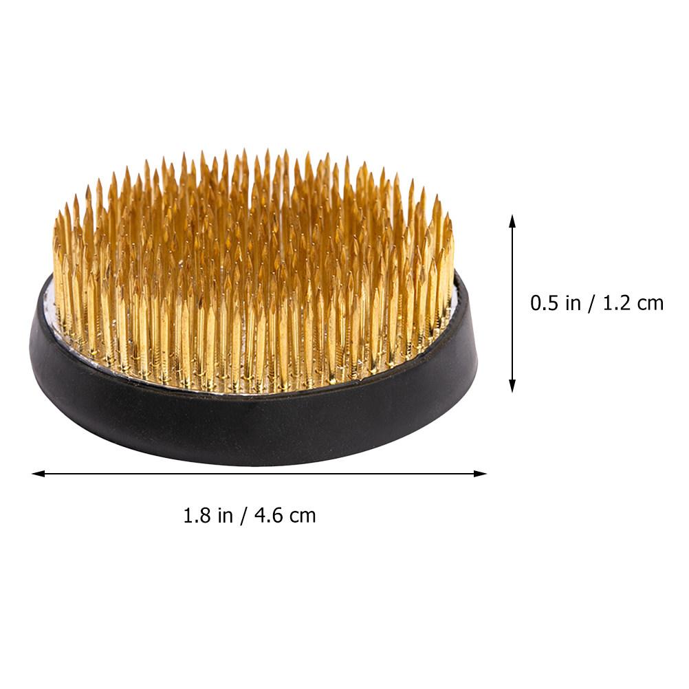 

1Pcs Professional Copper Flower Arranging Needle Base with Sturdy Pins Long-Lasting Reusable for DIY Flower Art Chinese Japanese чёрный