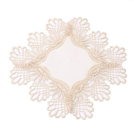 Copertura quadrata in pizzo per comodino, Copertura per tavolino in stile vintage, Protezione impermeabile per tavolo, Tappetino termoisolante per comodino, tavolino da caffè