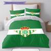 Real Betis Balompié Pattern Bedding Set Quilt Cover Pillowcase Home Decor Gift (1 * Duvet Cover + 2 * Pillowcase, Without Core)