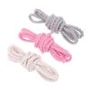 2Pcs Round Thick Rope Laces Polyester Cotton Solid Color Laces 0.8Cm Diameter 120/140/160Cm Length Bold Shoelaces