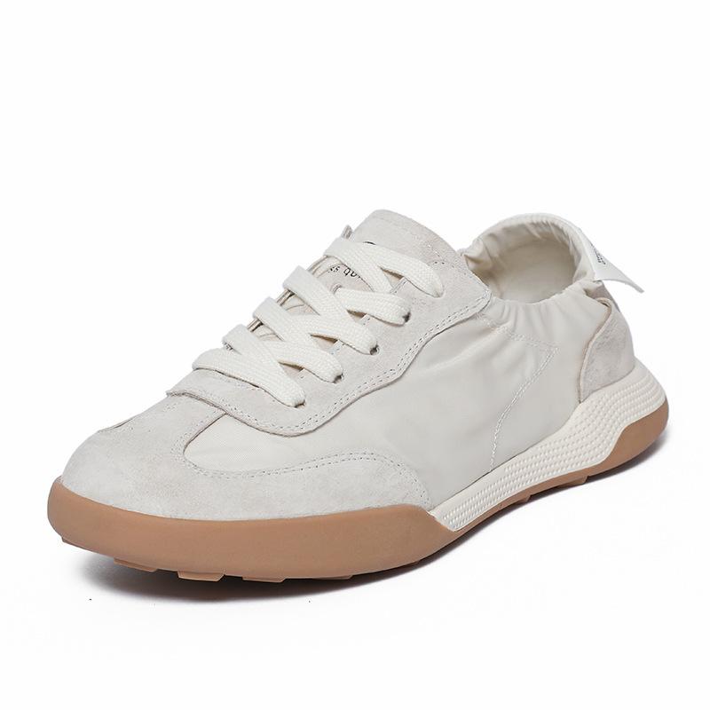 Grape Mom~ Su Yinyin has the same 2025 spring new soft glutinous leather casual sports Forrest Gump white shoes for women