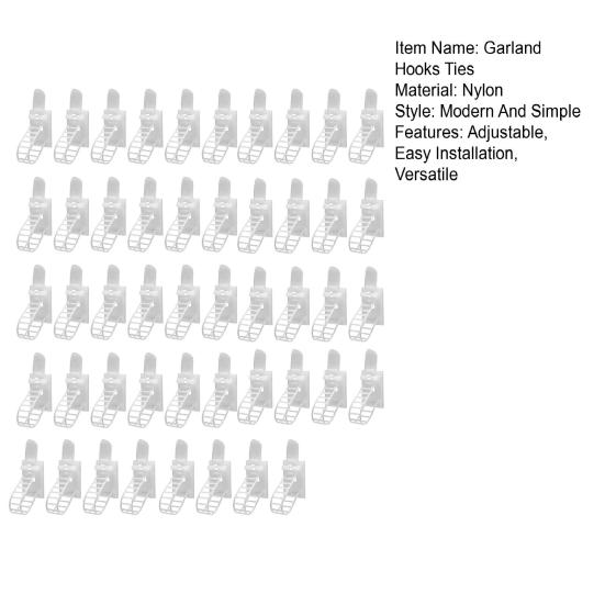 24/48 ks Vánoční girlanda věšák Nastavitelné girlandové háčky Kravaty Držák na vánoční punčochy Opakovaně použitelné lepicí pásky pro výzdobu krbových oken