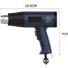 2000W Industrial Electric Hot Air Gun Digital Display Car Film Heat Gun Air Dryer for Soldering Thermal Blower Shrink Wrapping