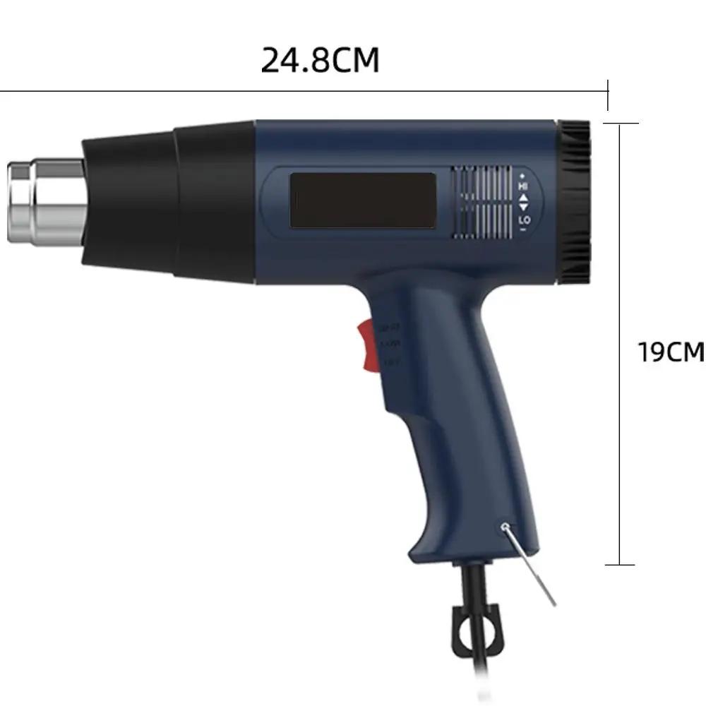 2000W Industrial Electric Hot Air Gun Digital Display Car Film Heat Gun Air Dryer for Soldering Thermal Blower Shrink Wrapping