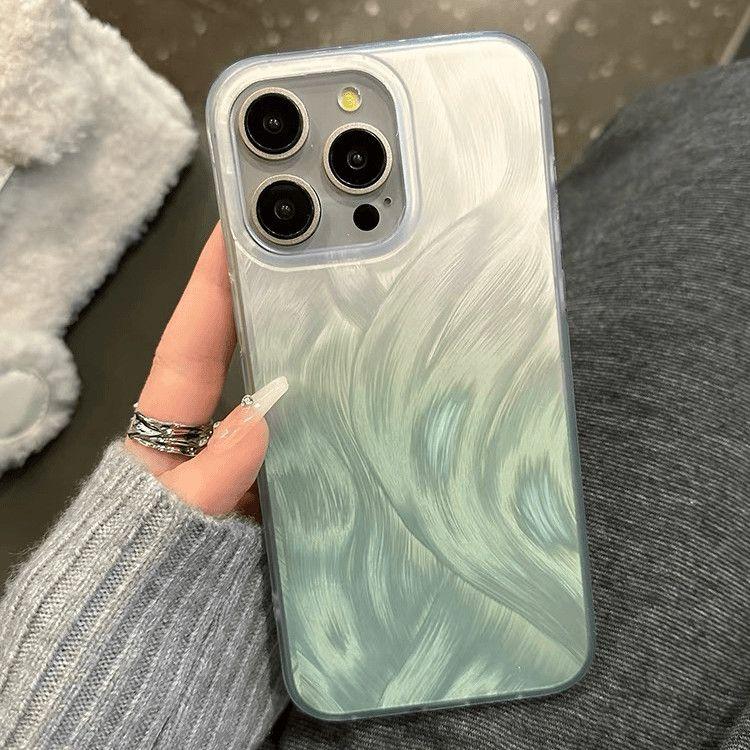 Fließender Glanz Farbverlauf Silber Weiche Hülle für iPhone 15 14 Pro Max 13 12 Pro 11 x XR Xs Candy Niedliche Transparente Hülle Auf iPhone