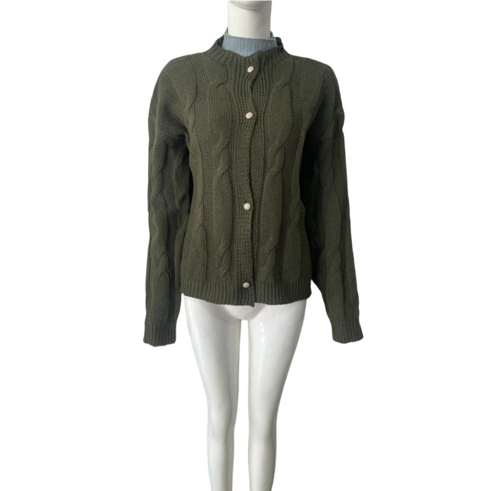 New Autumn and Winter Sweater, Women's Thick-knit Knit Cardigan, Short Loose Button Coat