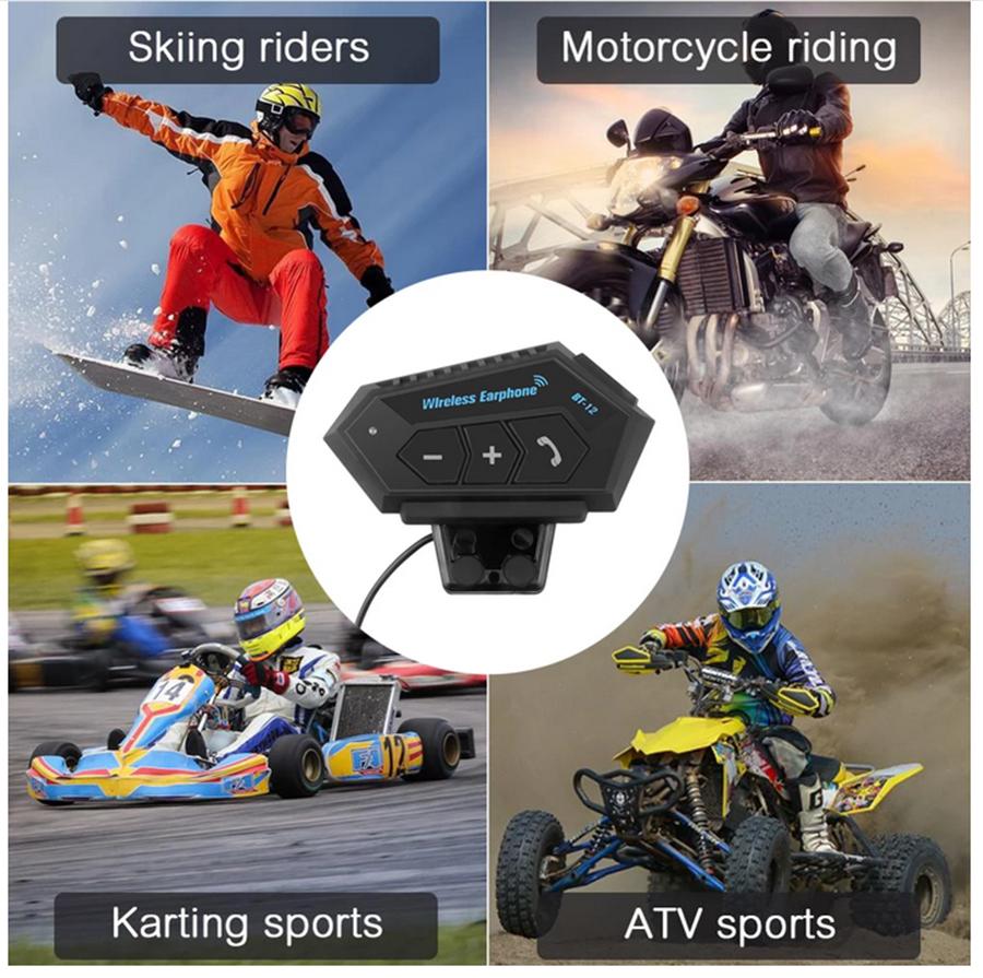Rechargeable Motorcycle Wireless Bluetooth Helmet Headset Headphone Speaker