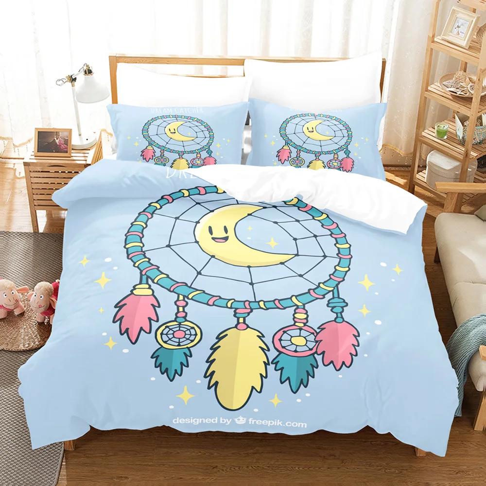 Boho Purple Cover Cover Sets Bedding Print Dream Catcher /Pumo Bohemians Bed Cover Set Full Queen King Size Bed Linens 228x228