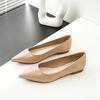 Fashion Fashion OL Nude Color Pointed Flat Shoes Women Patent Leather Korean Version of The Wild Sexy Elegant Simple Ladies Work Shoes