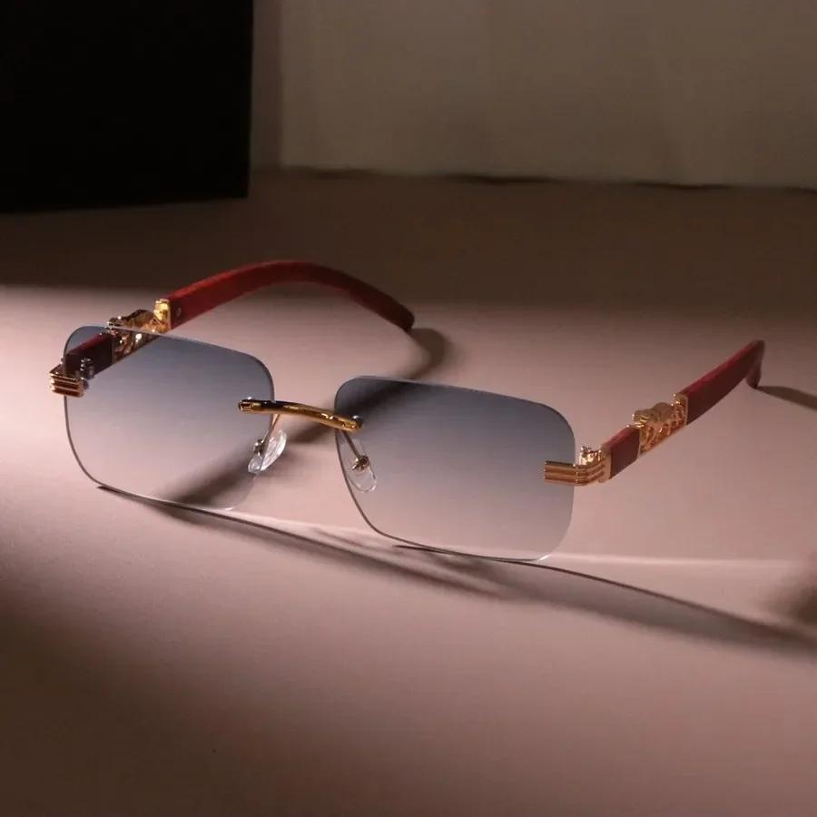 Frameless Classic Square Sunglasses Women Men Brand Designer Personality Sun Glasses Female Male Colors Mirror