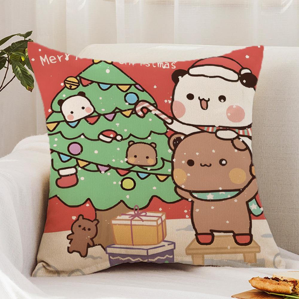 BUBU DUDU Cushion Cover Premium Comfort Reversible Pillow Cover - Dual - Use Design for Home & Car