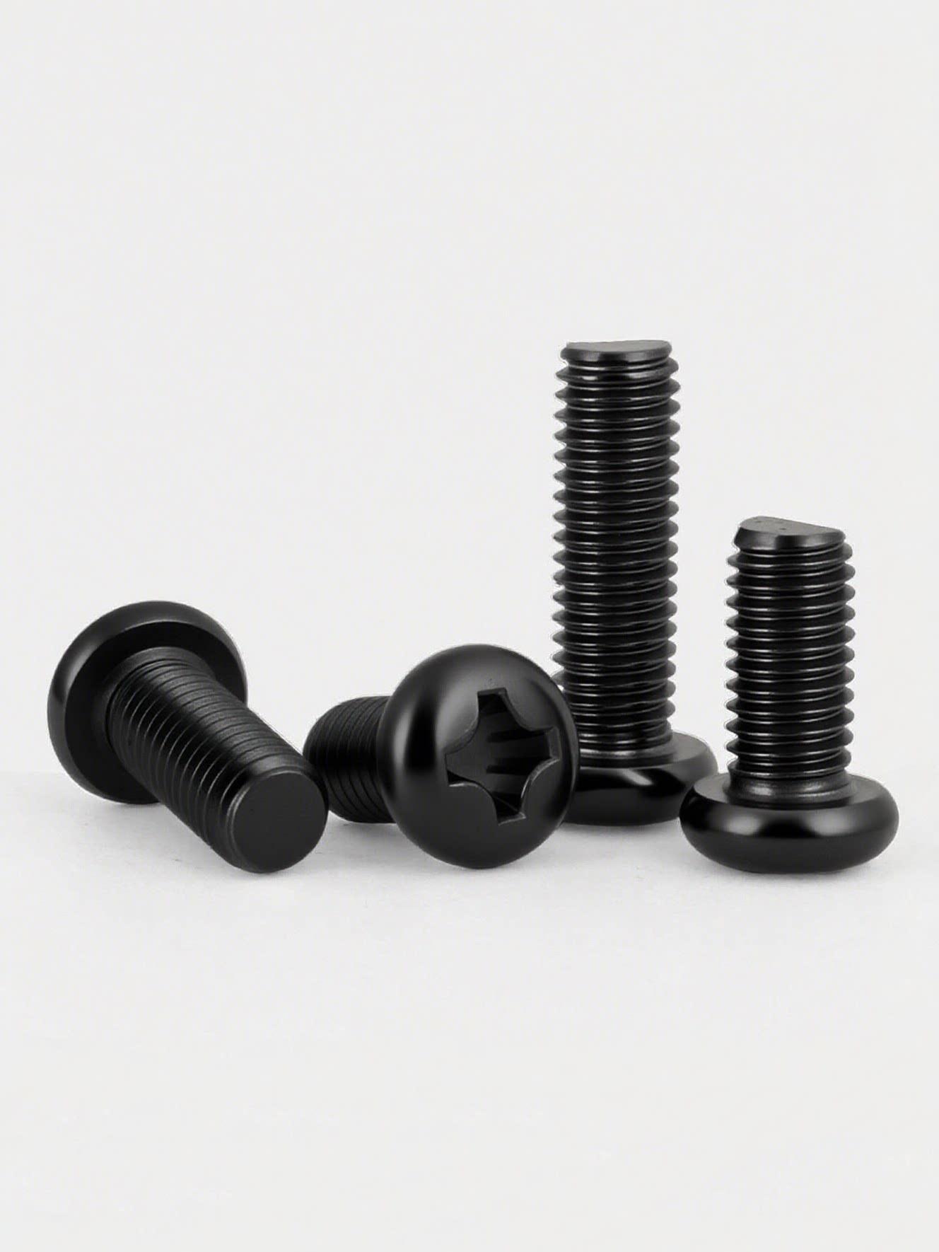 Black 316 Stainless Steel Phillips Round Head Machine Screw, Sizes M2.5-M8 M4*16 (20 pcs)