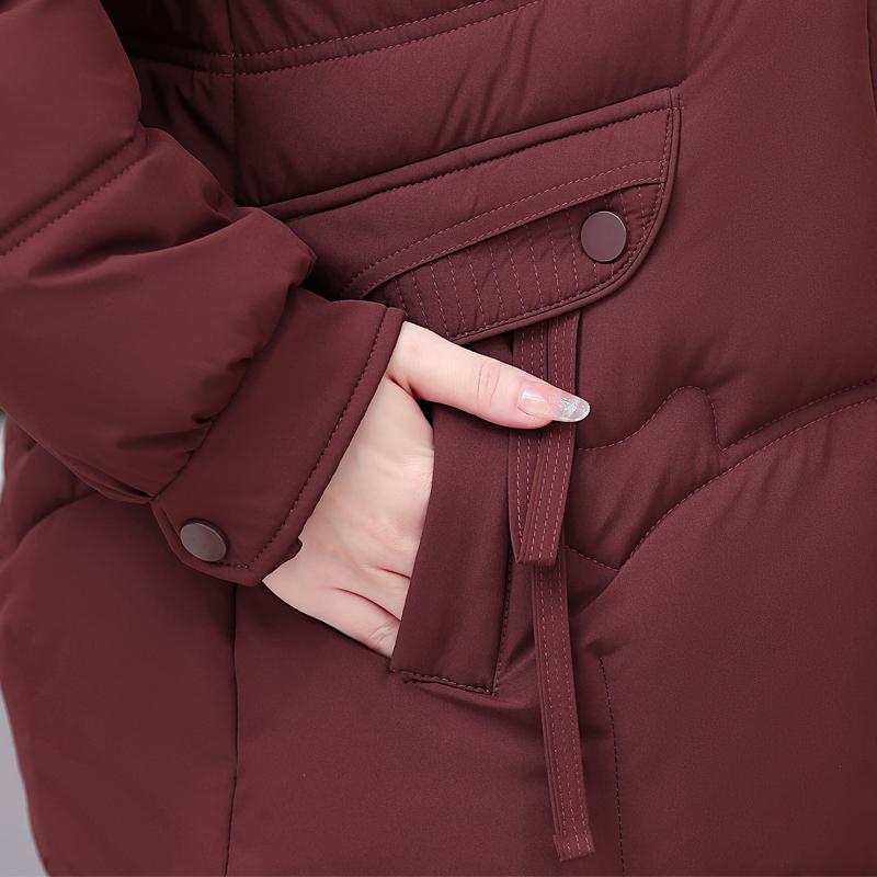 Plus Size XL-5XL Fashion Winter Woman Parkas Hooded Thick Warm Jacket Loose Middle Age Women's Coats