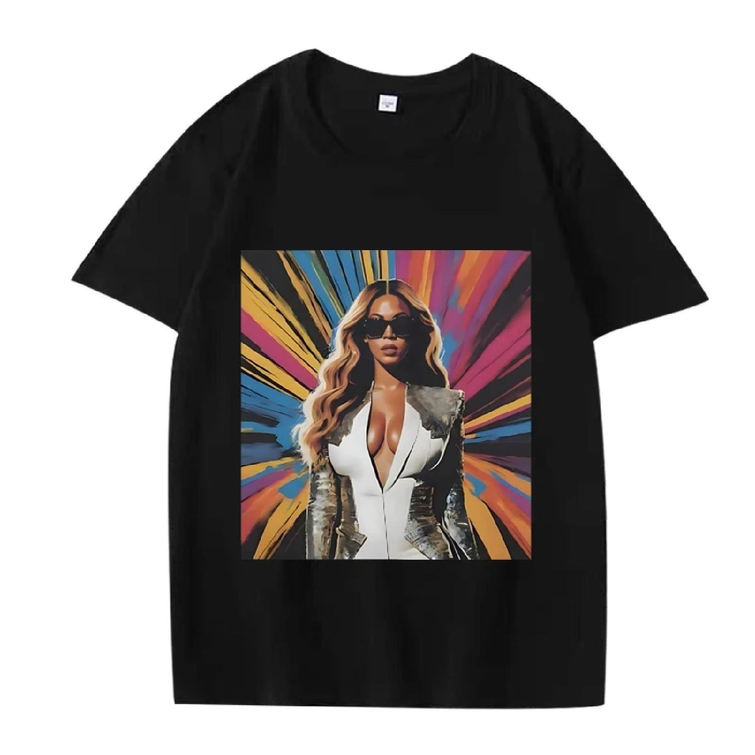 

Классическая футболка Beyoncé мужская женская Оверсайз 100% Хлопок модная свободная Горячая распродажа с коротким рукавом Летний принт Унисекс больших размеров топы S разноцветный