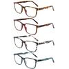TUREZING Blue- Light Blocking Square Shaped Print Alloy Metal Hinge For Men And Women Ornamental Optical Diopter Eyeglasses Presbyopia Eyeglasses