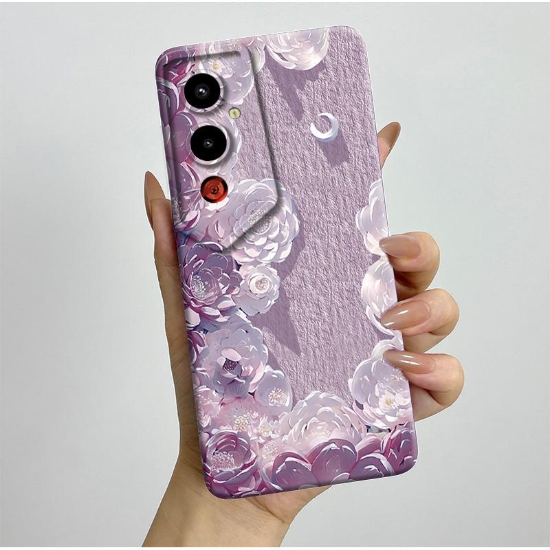 For Tecno Pova 4Pro LG8n Back Cover For Techno Pova 4 Pro Pova4 LG7n Case Silicone Aesthetic Pretty Butterfly Flower Soft Bumper