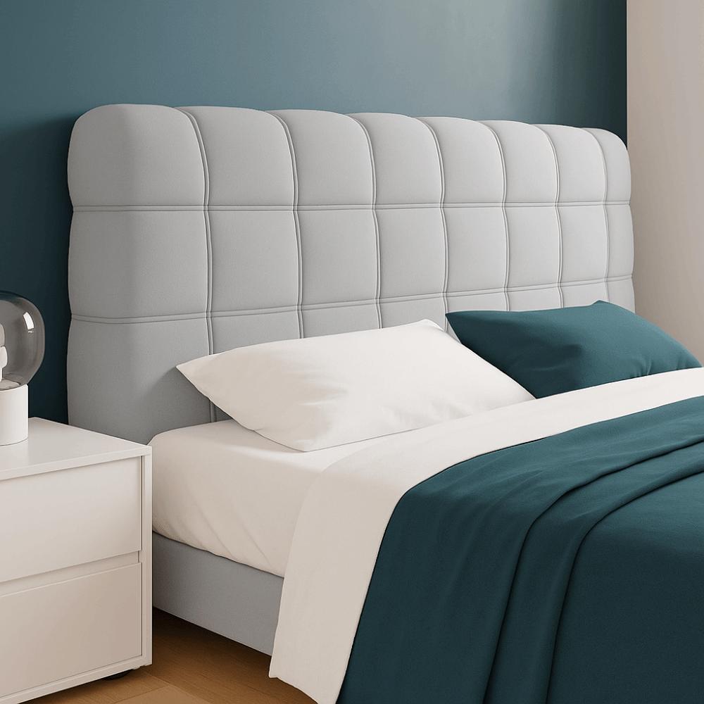 Thickened Bedhead Cover Solid Color Checkered Headboard Cover Washable All-inclusive Bed Back Dust Protector Bedroom Use