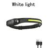 Induction LED COB Headlight Rechargeable Super Bright Work Light Motion Sensor Dimmable Head Lamp For Outdoor Camping Flashlight