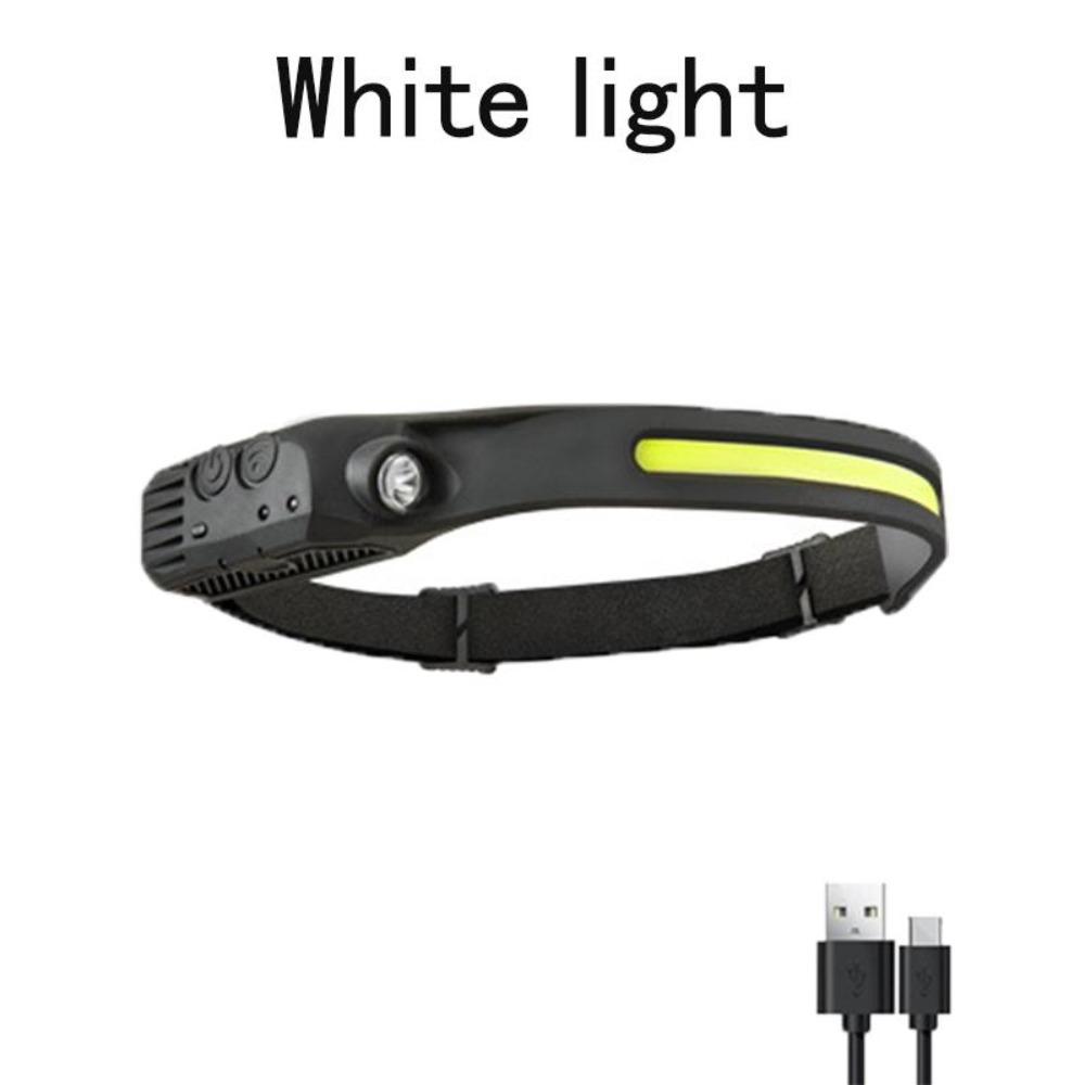 Induction LED COB Headlight Rechargeable Super Bright Work Light Motion Sensor Dimmable Head Lamp For Outdoor Camping Flashlight