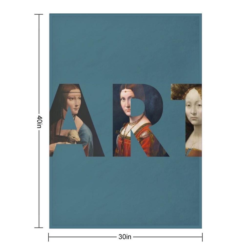 Art by Leonardo da Vinci Throw Blanket Decorative Sofas For Decorative Sofa Soft Plaid cosplay anime Blankets