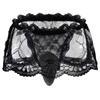 Men's Sissy Lace Skirted T-Back Frilly Bowknot Decor Crossdresser Underwear Lingerie