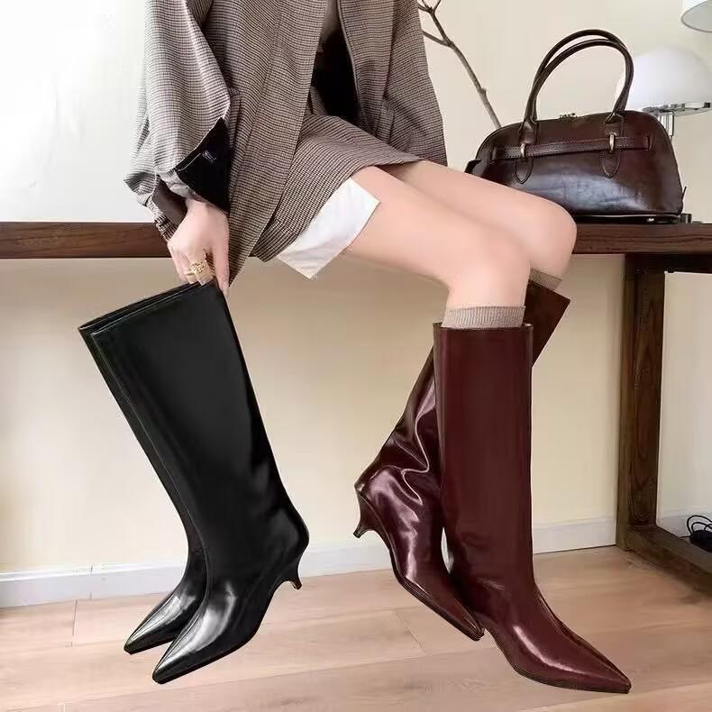 Fashion Fashion Stiletto Single Boots Women's Fashion Pointed Toe Stiletto Non-Slip Western Boots