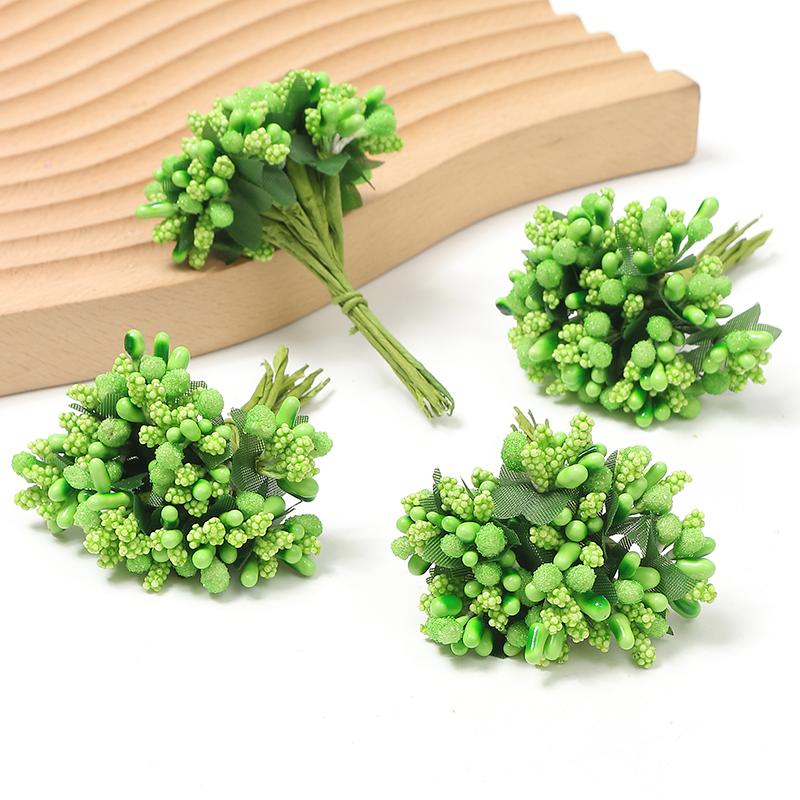 Artificial Flowers Stamen Bouquet for Home Room Decor Wedding Marriage Decoration Garland Mother's Day Gift Scrapbook Accessory KTY